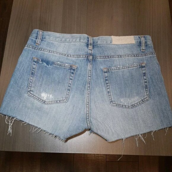 Iro Cutoff Denim Shorts Womens Size 27 Blue Distressed Nalyn Boyfriend Jean - Picture 7 of 13
